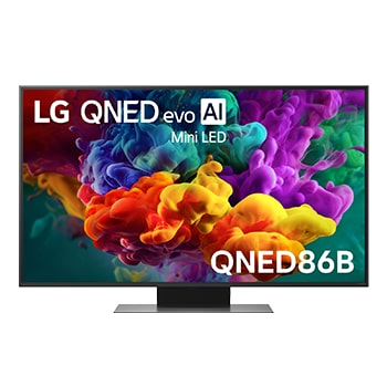 Front view of 50 Inch LG QNED evo AI QNED86 Mini LED 4K Smart TV 2026 50QNED86BSA