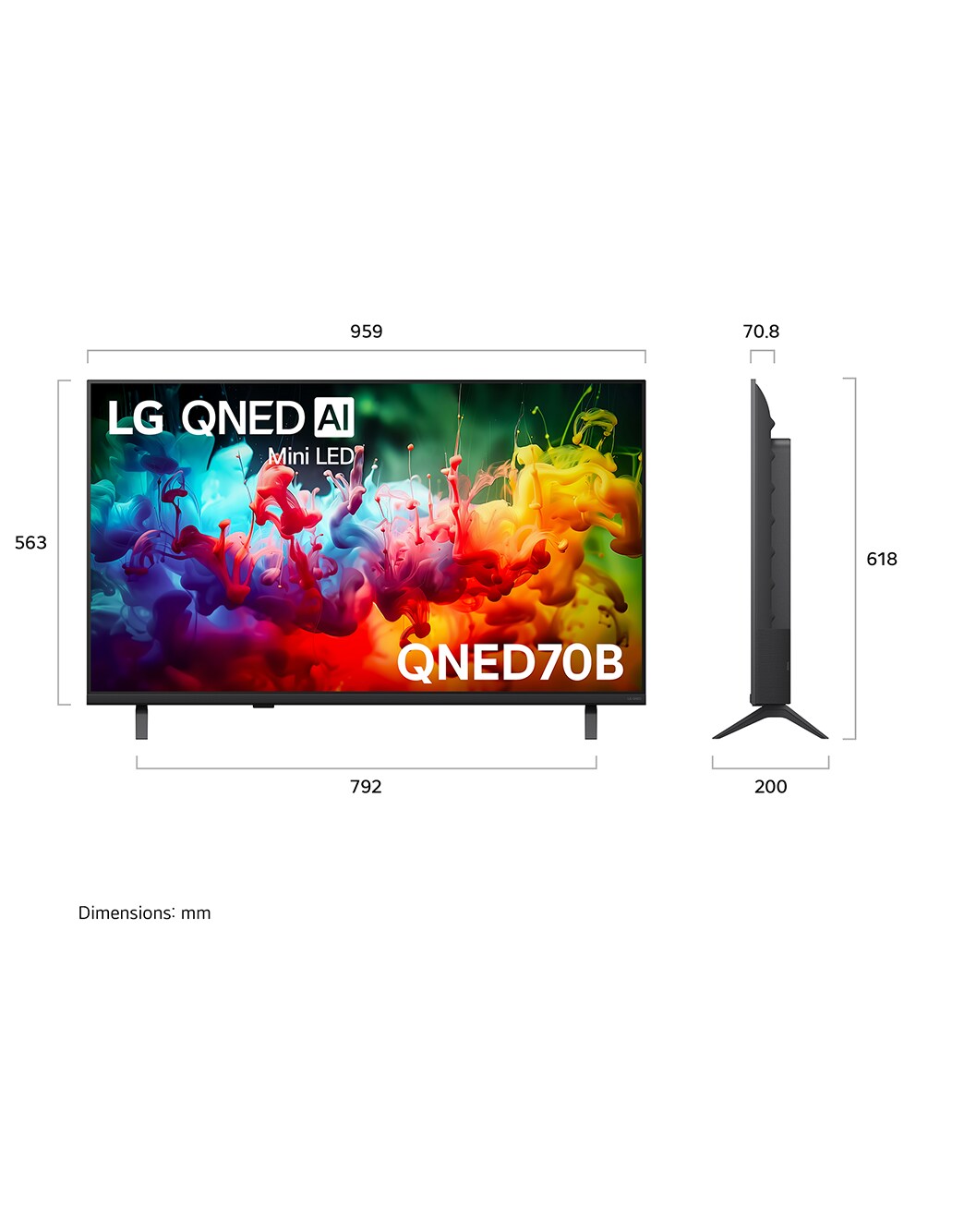43 Inch LG QNED AI QNED70 Mini LED 4K Smart TV 2026 - 43QNED70BSA | LG ...