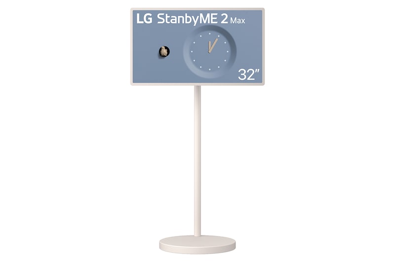 Front view of 32 inch LG StanbyME 2 Max LX6 Portable Smart Touch Screen 32LX6BDGA