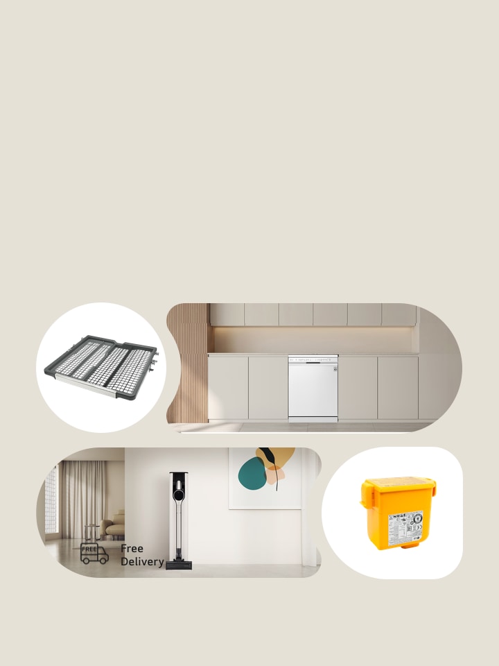 Save up to 20%* on select LG Dishwasher & Vac Accessories