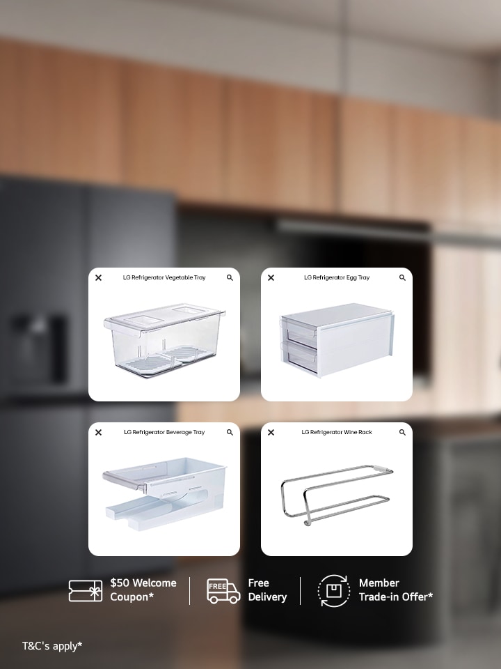 20% off select LG fridge accessories, plus bundle with an LG Fridge to save more
