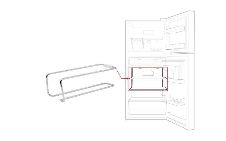 We recommend that you check the outer dimensions of the accessory before purchase and ensure that it can be placed inside your current refrigerator If the space inside the refrigerator is smaller than the accessory it cannot be used