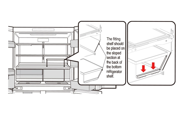 Eggs can be stored on the egg tray or you can remove the egg tray to store small refrigerated foods or fruit and vegetables in the drawer  To remove the drawer from the case pull the drawer all the way out slightly lift the front of the drawer and remove it from the case