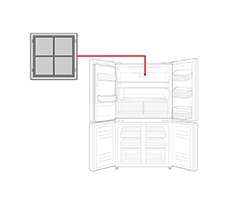 Depending on the refrigerator model used, there may be different types of filter locations.