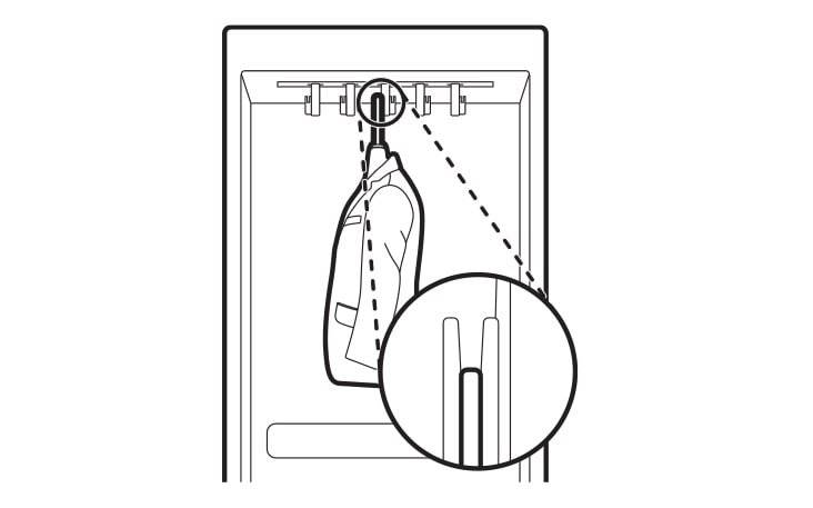 This is step 2  Make sure to place the hanger securely into the slot of the moving hanger
