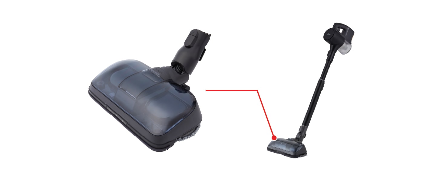 The mop nozzle is consolidated to the extension pipe of the product.