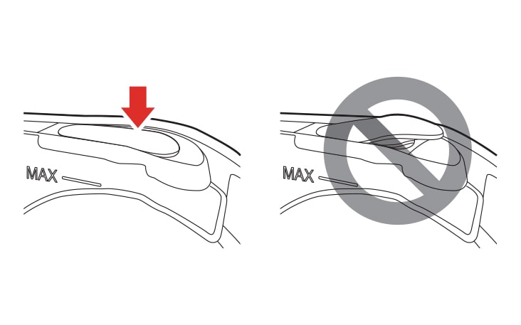 Close the water inlet cap tightly If the water inlet cap is not closed properly water may leak