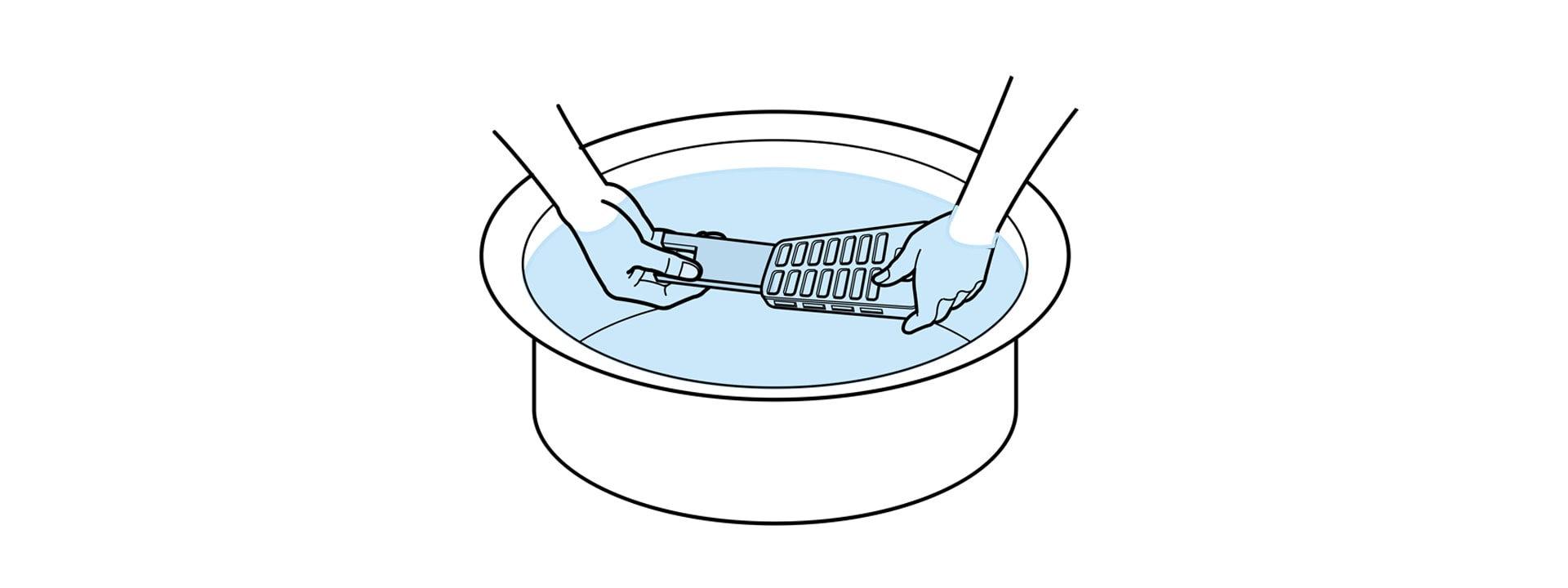 Open the lid and remove lint and then wash out Close te lid and at first get it back to tub Clean multi clean filter as often as possible