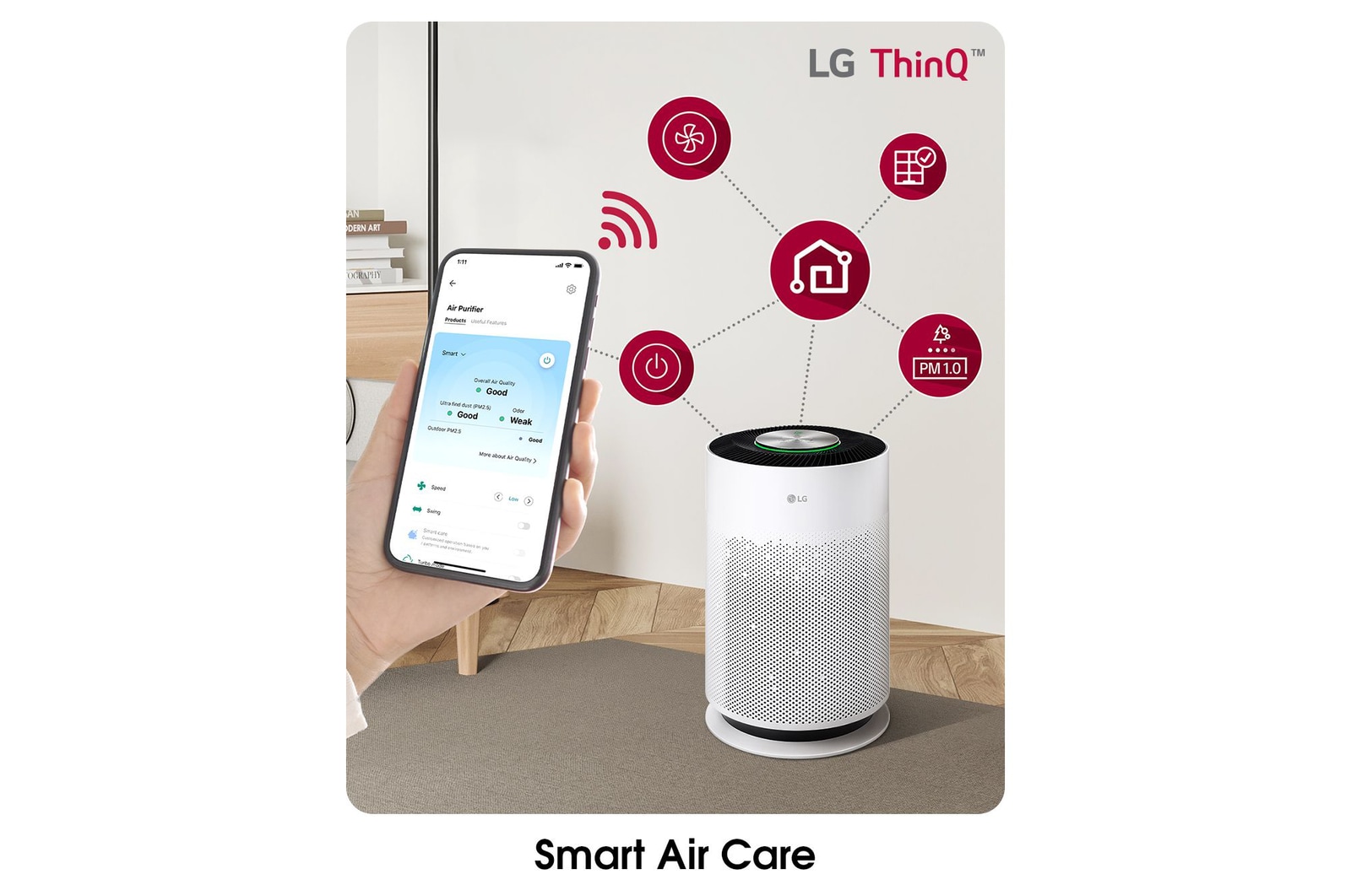 LG PuriCare™ 360° Hit Air Purifier, AS60GHWG0