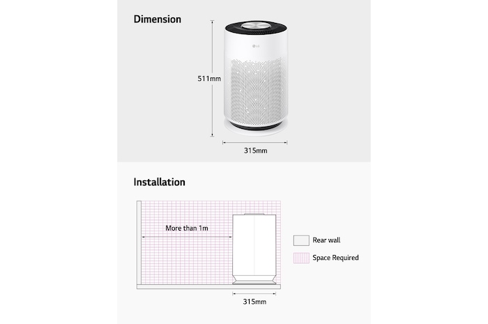 LG PuriCare™ 360° Hit Air Purifier, AS60GHWG0