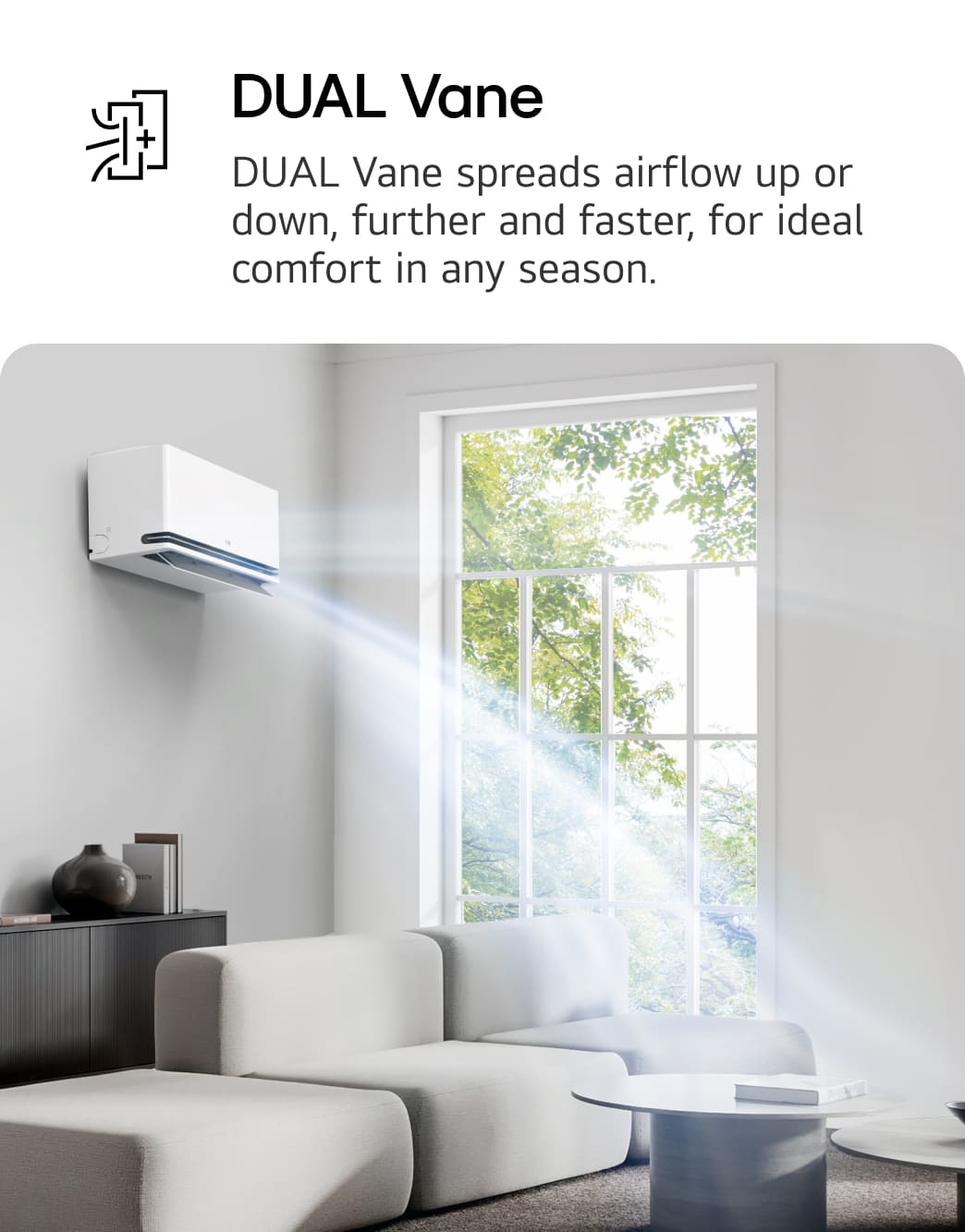 2.5KW DUALCOOL™ AI Air Standard Single Split Air Conditioner | LG Australia