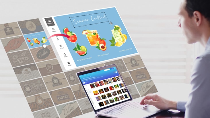 Partner content is being utilized to compose the content intended for playback on the signage.