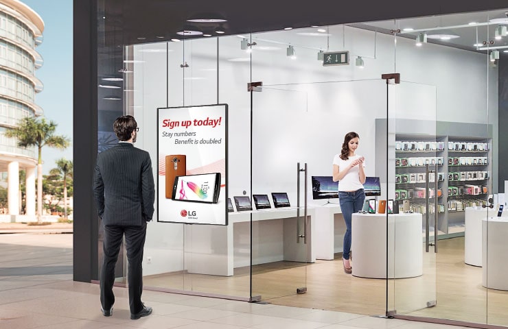 Front view of Window-Facing Display 55XS2B 55XS2B