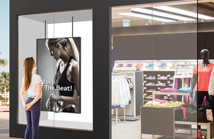 Front view of WINDOW-FACING DISPLAY 55XS2C SERIES 55XS2C