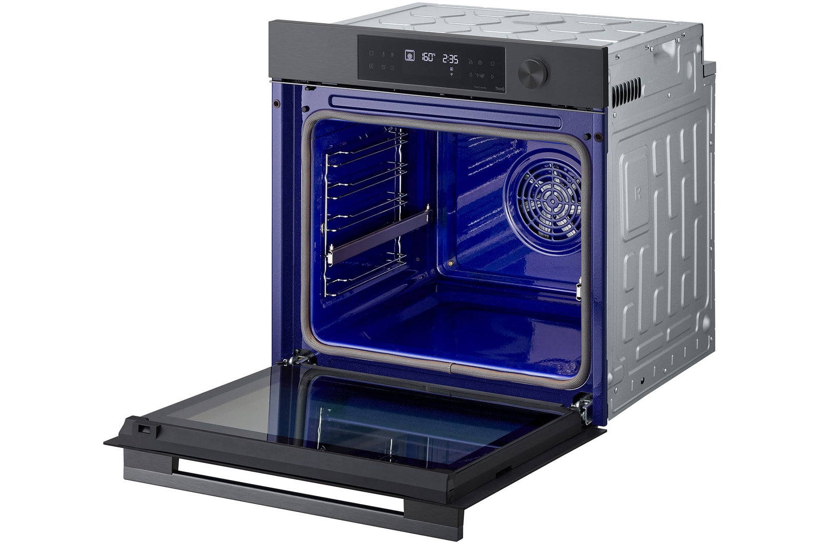 Right side view door open without food