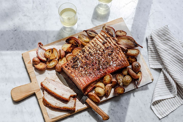 Roast Pork Belly with Fennel & Chilli Salt
