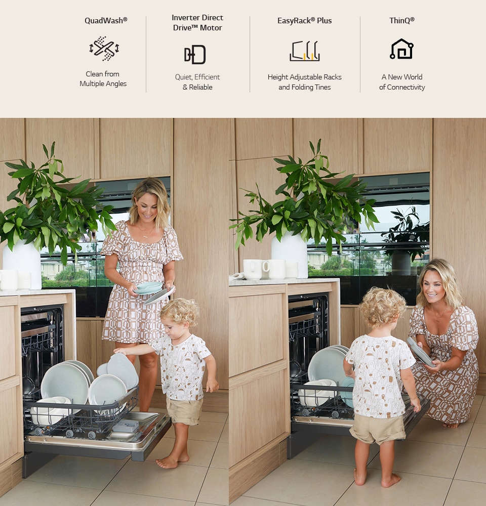 QuadWash Dishwasher Freestanding XD5B14WH LG AU