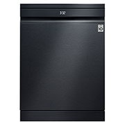 Front view of 60cm QuadWash™ Freestanding Dishwasher Matte Black with TrueSteam®, Easy Rack® Plus. (XD2A25MB.ABMREAP)