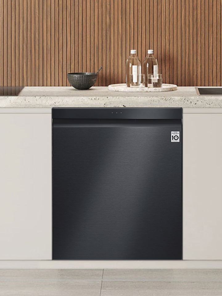 Interior lifestyle image showcasing the LG free-standing Dishwasher