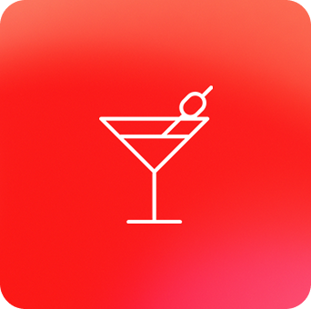 Gourmet menu & premium beverages