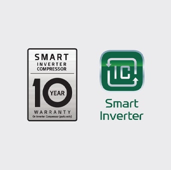 The lg bottom freezer refrigerator with water dispenser features a 10-year parts warranty on the smart inverter compressor, which regulates the cooling in the refrigerator.	