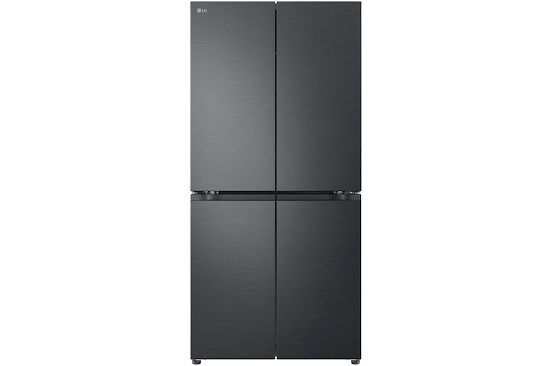 Front view of 530L Slim French Door Fridge - Matte Black, GF-B505BB