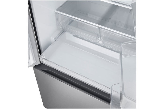 detailed view of the freezer drawers