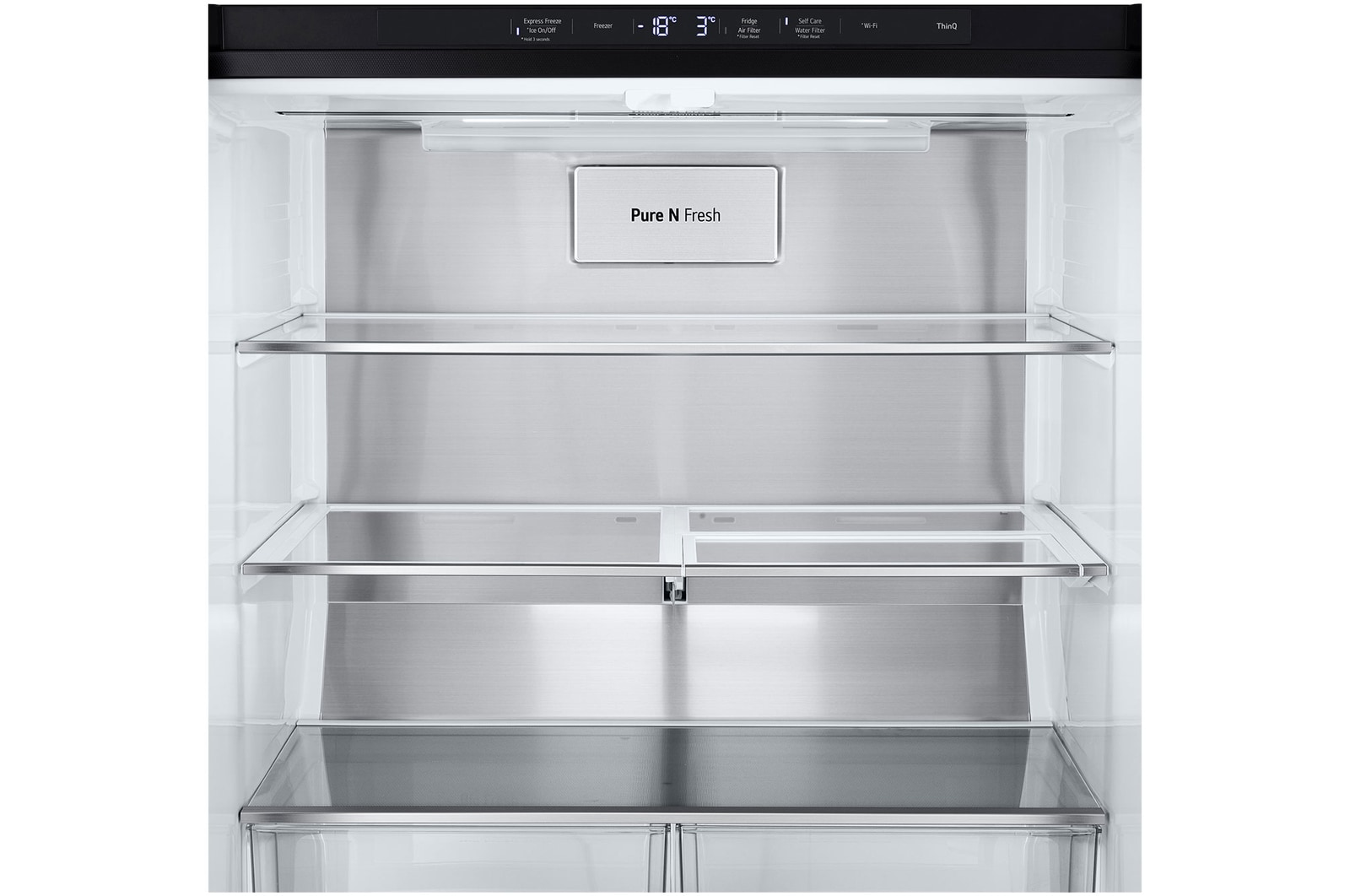 LG 506L Slim French Door Fridge - Plumbed, GF-L500MBL