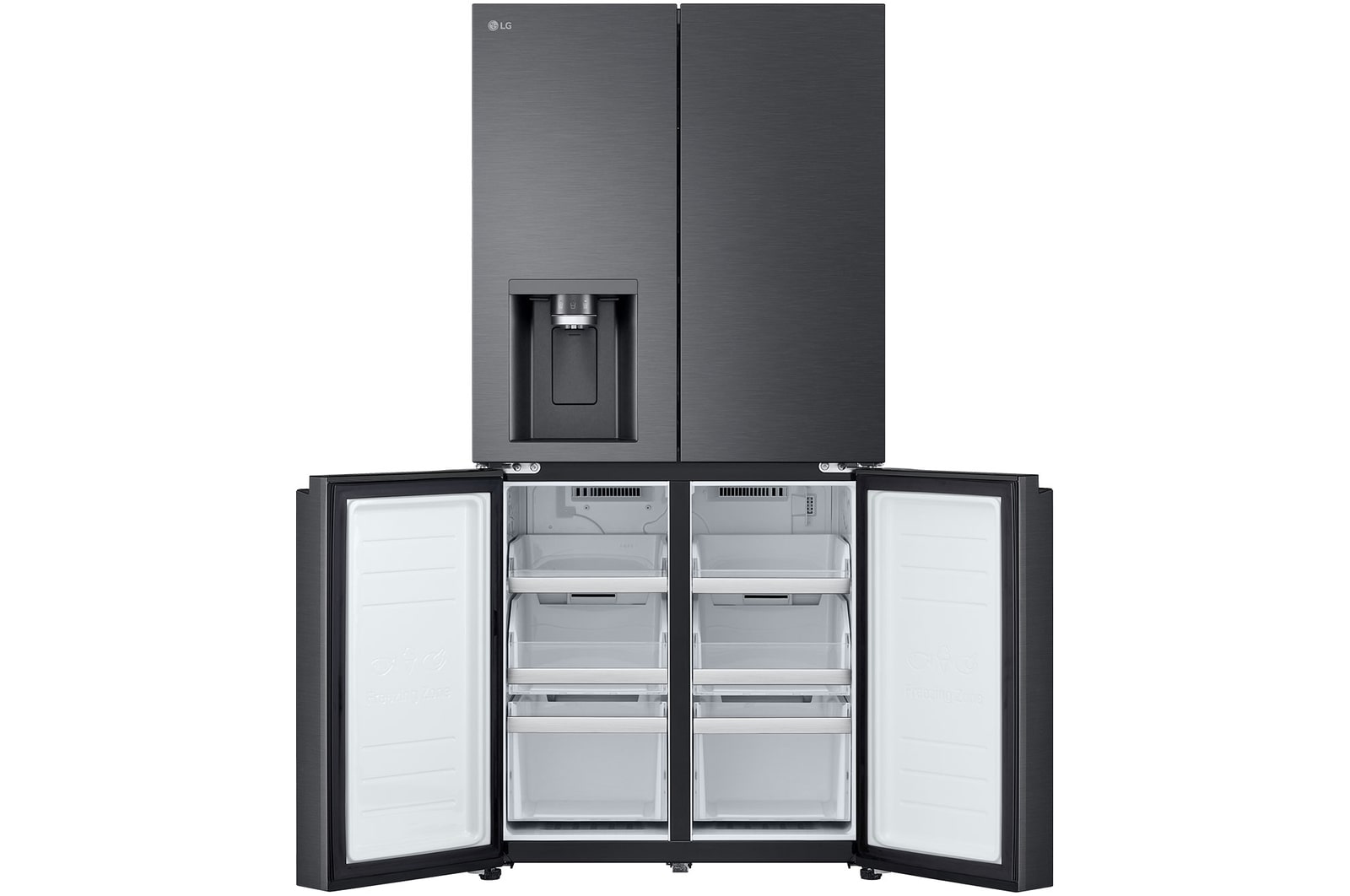 LG 506L Slim French Door Fridge - Plumbed, GF-L500MBL