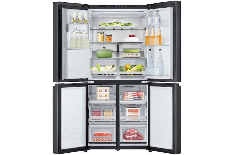 LG 506L Slim French Door Fridge - Plumbed, GF-L500MBL
