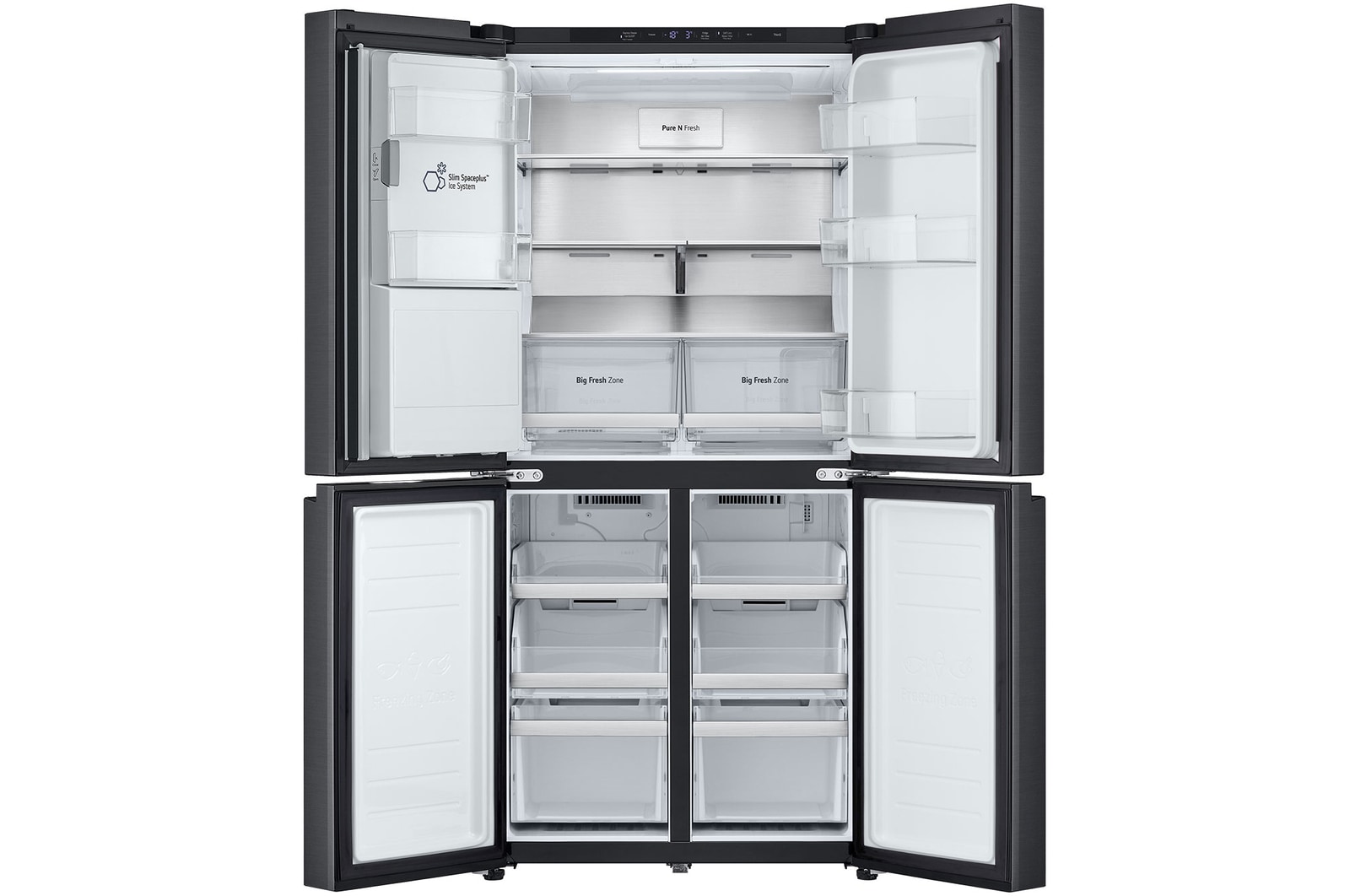 LG 506L Slim French Door Fridge - Plumbed, GF-L500MBL
