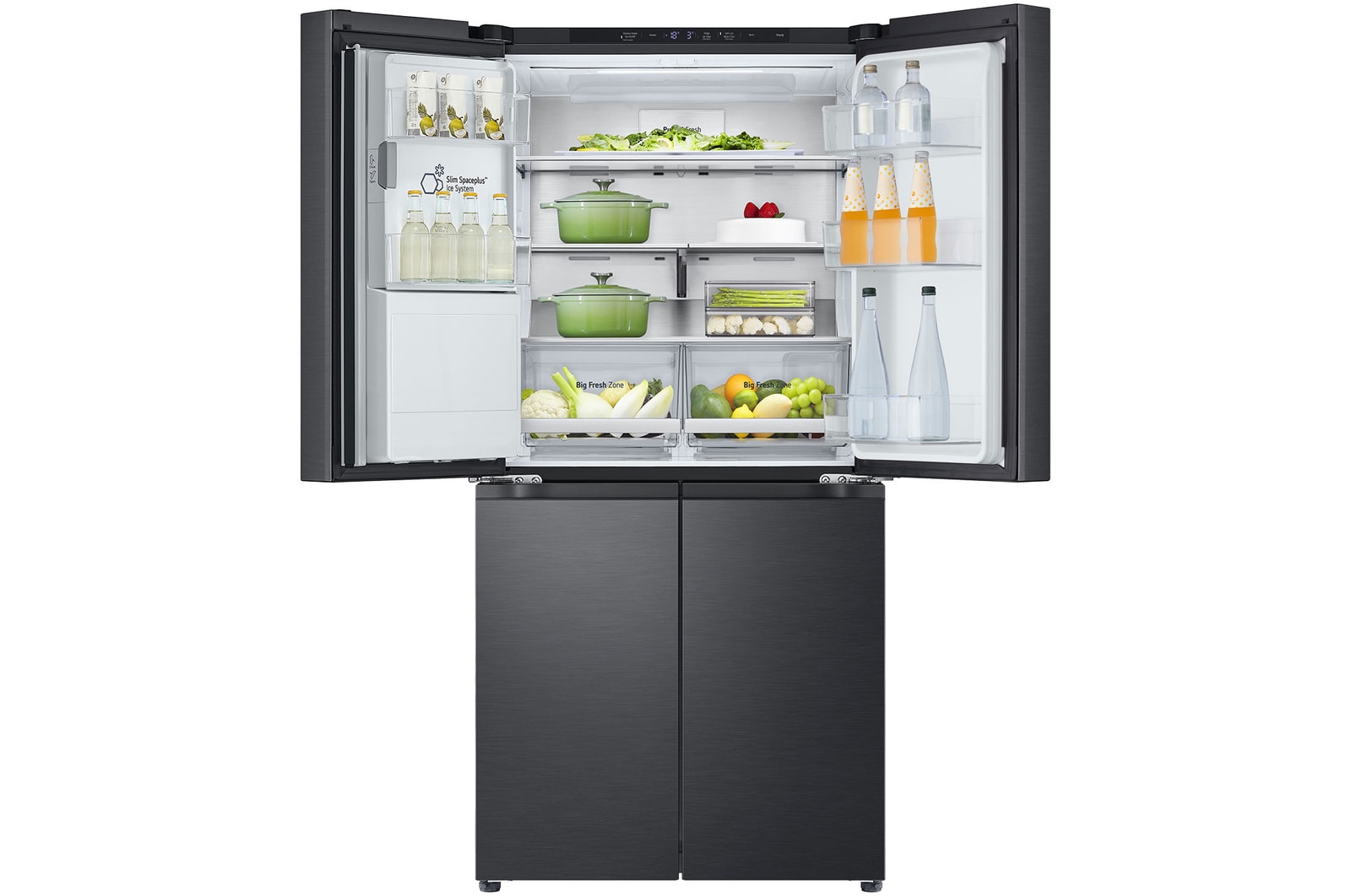 LG 506L Slim French Door Fridge - Plumbed, GF-L500MBL