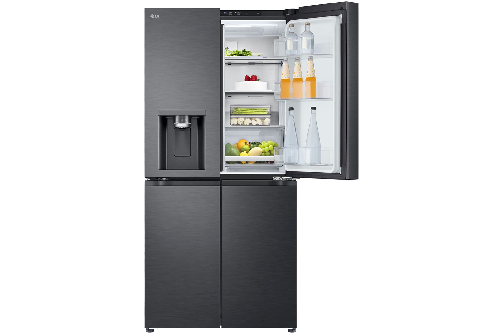 LG 506L Slim French Door Fridge - Plumbed, GF-L500MBL