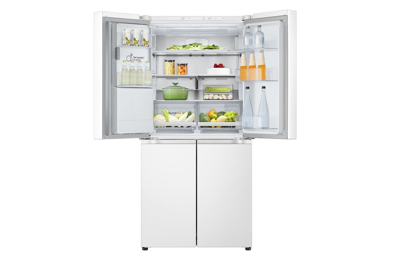 top door open with food 