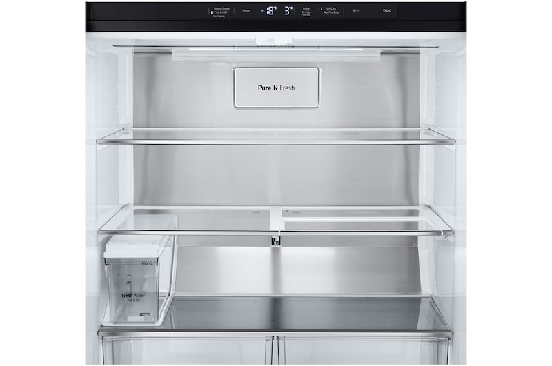 LG 506L Slim French Door Fridge - Non-Plumbed, GF-LN500MBL