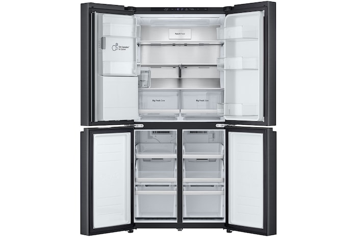 LG 506L Slim French Door Fridge - Non-Plumbed, GF-LN500MBL
