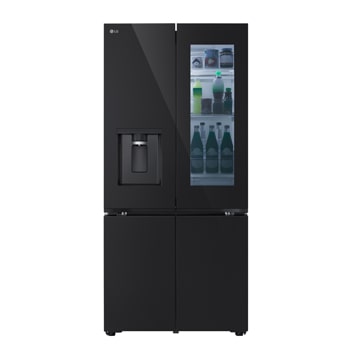Front view of 576L French Door Fridge with InstaView™ GF-VN600BM