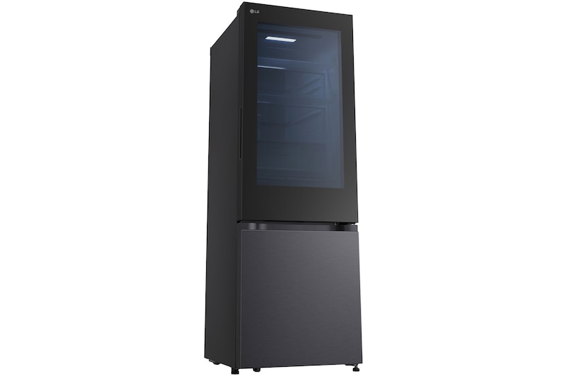 interior shot featuring LG bottom freezer