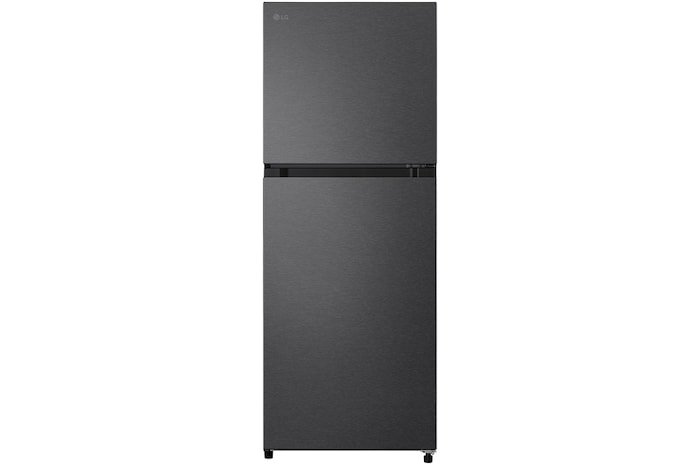 Front view of 424L Top Mount Fridge - Matte Black, GT-7MB