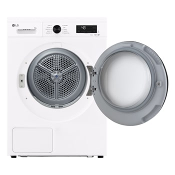 LG dvh1-08wp 8kg Series 1 Heat Pump Dryer Front Open Door View