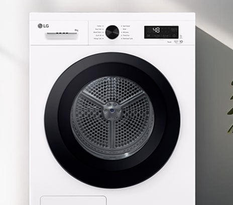 Image of the LG Dryer’s partial side view positioned on the right side