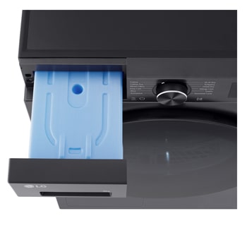 LG DXH3 Heat Pump Dryer detergent drawer pulled open.