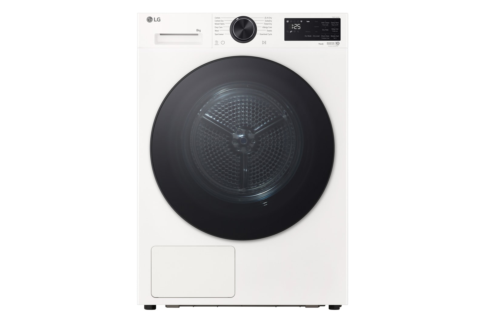 Front view of 8kg Series 3 Heat Pump Dryer - 8 Star DXH3-08W