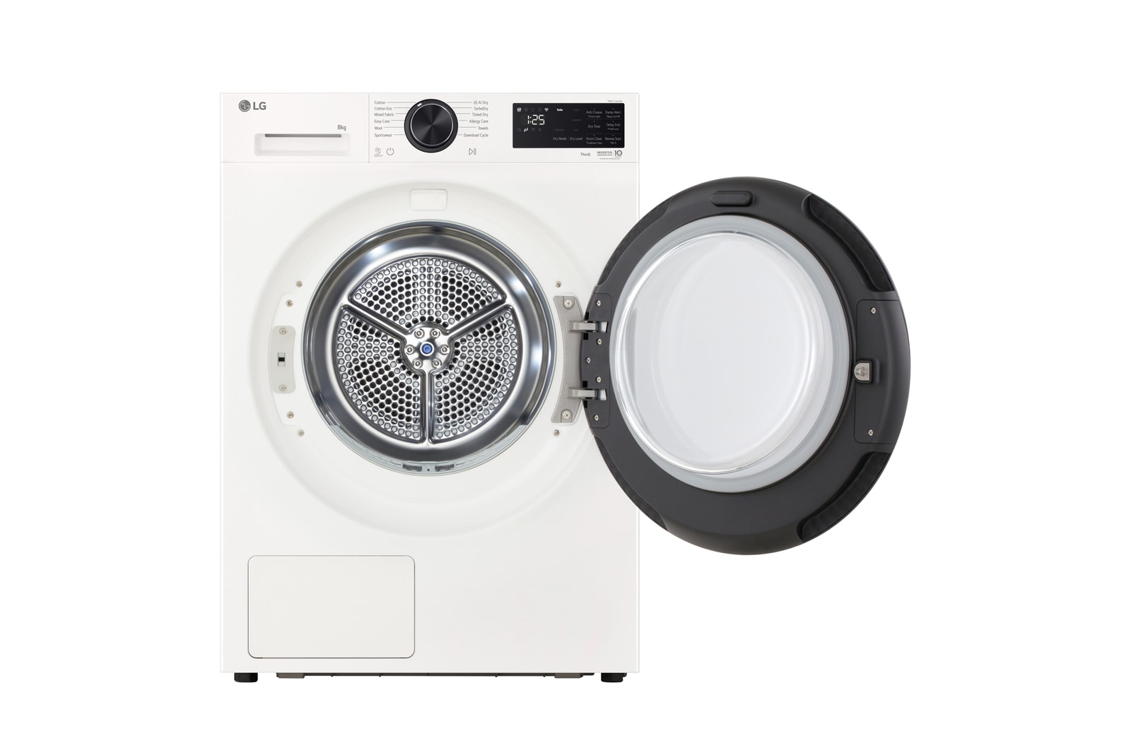Front open view of LG DXH3 Heat Pump Dryer