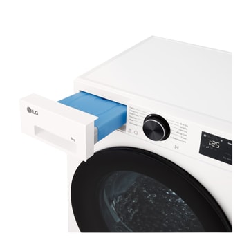 LG DXH3 Heat Pump Dryer detergent drawer pulled open side view