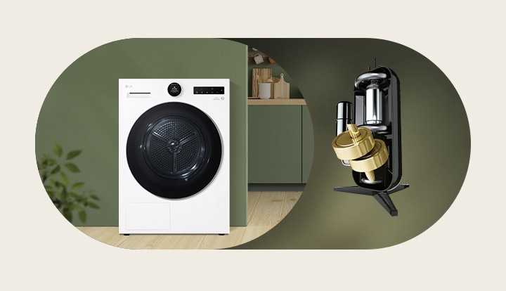 Image of LG heat pump dryer and AI Inverter	