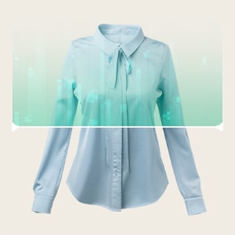 Image of sensor detecting fabric softness.