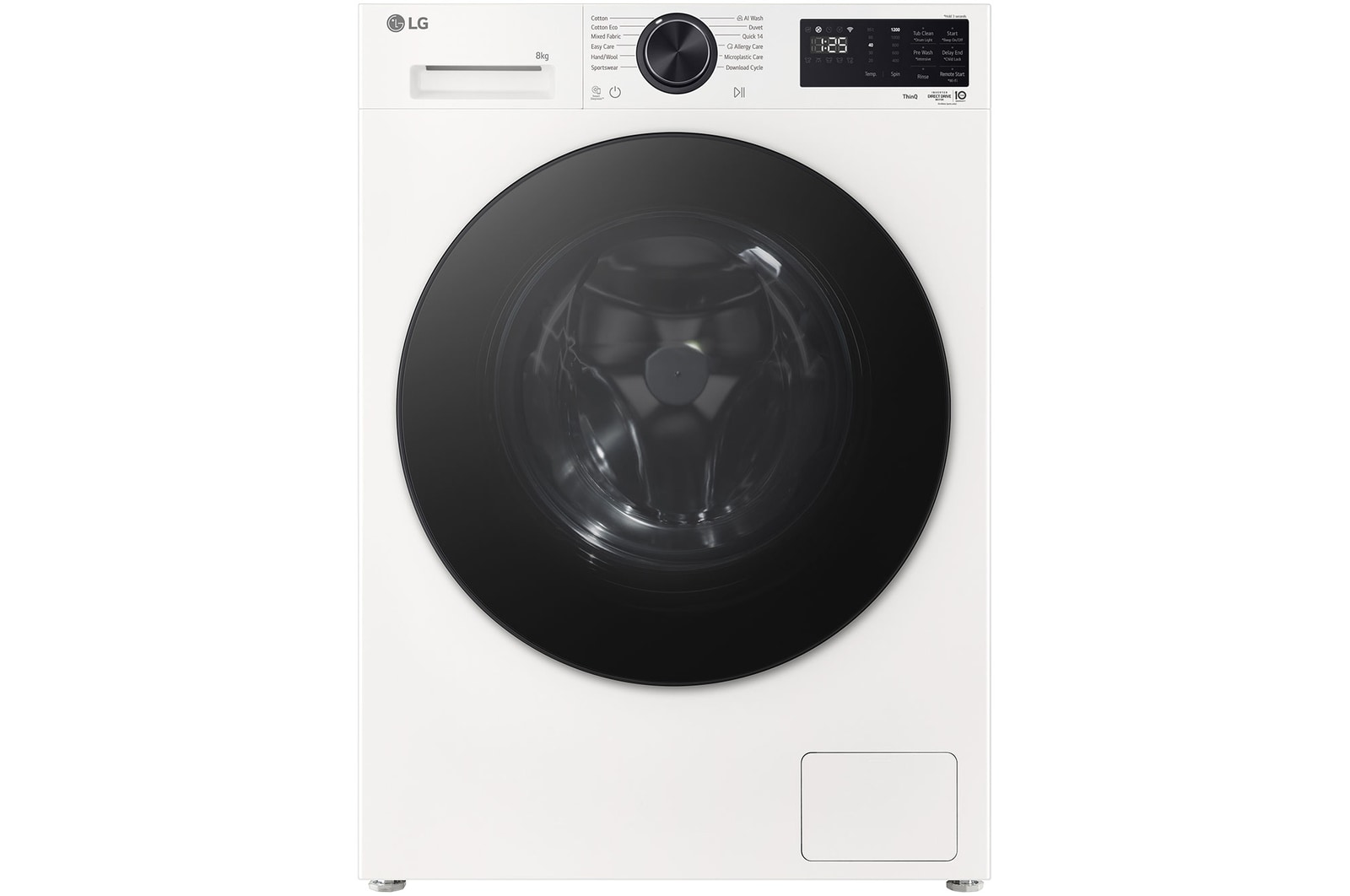 Front view of 8kg Series 3 Slim Front Load Washer - AI Wash WX3-1208W