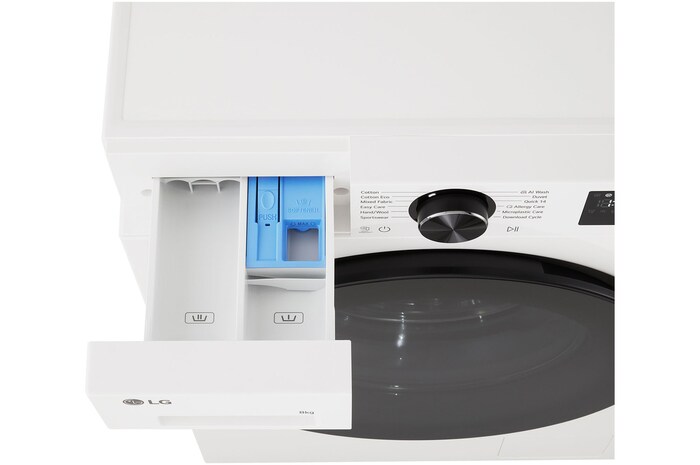 LG Series 3 Front Load Washing Machine front high angle.