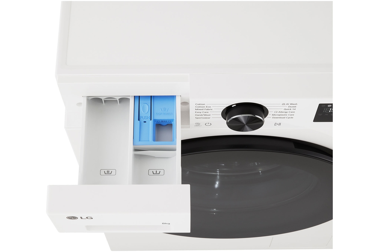 LG Series 3 Front Load Washing Machine front high angle.